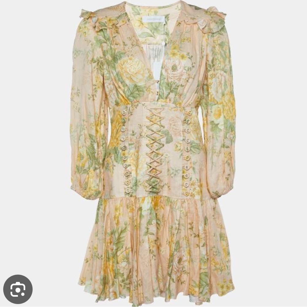 ZIMMERMAN Floral Corset Dress